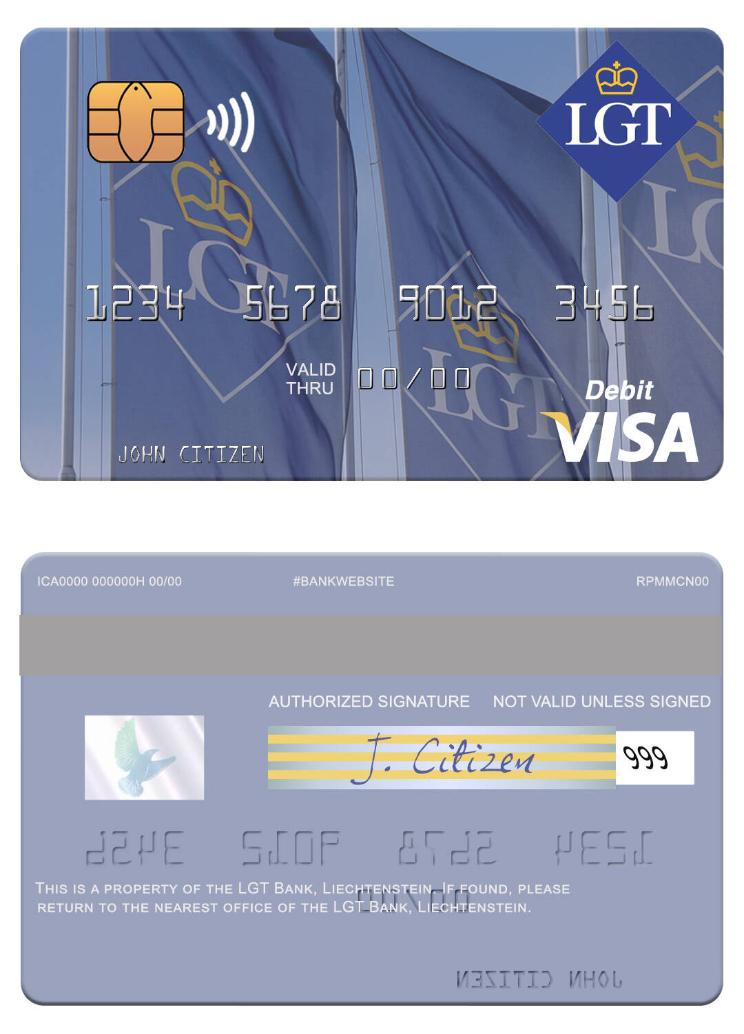 Liechtenstein LGT Bank visa debit card
